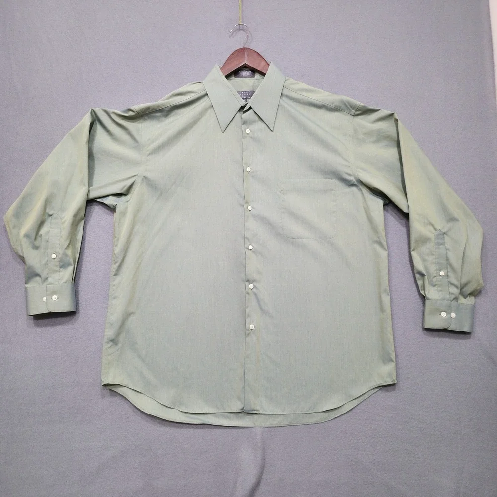 Crazy Horse Men's Wrinkle Free Long Sleeve Button Up Dress Shirt Size 17-34/35